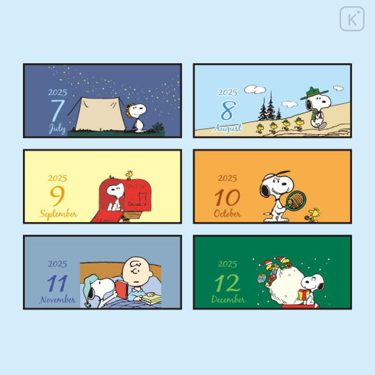 Japan Sanrio Original Ring Mini Calendar - Snoopy / 2025 - 6