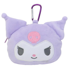 Japan Sanrio Mascot Mini Pouch with Carabiner - Kuromi