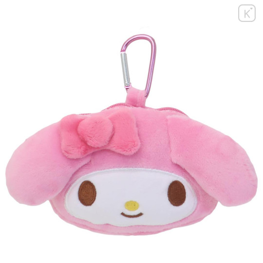 Japan Sanrio Mascot Mini Pouch with Carabiner - My Melody - 1