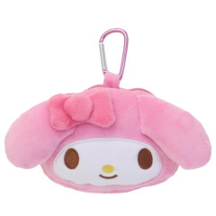 Japan Sanrio Mascot Mini Pouch with Carabiner - My Melody