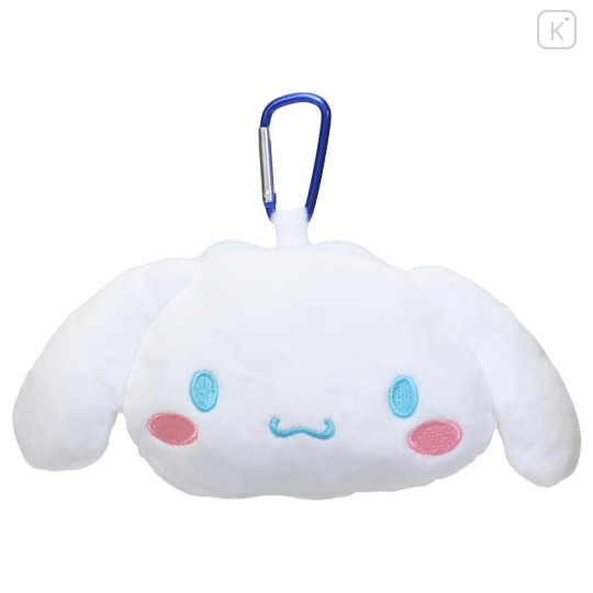 Japan Sanrio Mascot Mini Pouch with Carabiner - Cinnamoroll - 1