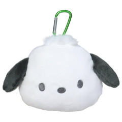 Japan Sanrio Mascot Mini Pouch with Carabiner - Pochacco