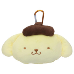 Japan Sanrio Mascot Mini Pouch with Carabiner - Pompompurin