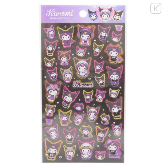 Japan Sanrio Gold Accent Sticker - Kuromi / Stylish - 1