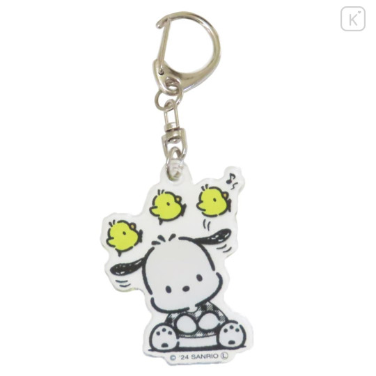 Japan Sanrio Acrylic Keychain - Pochacco / Chick - 1