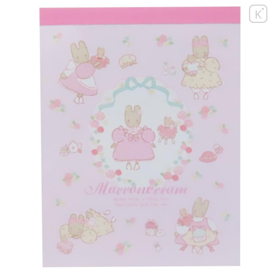 Japan Sanrio Mini Notepad - Marroncream / Pink - 1