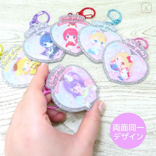 Japan Sanrio × Oshinoko Acrylic Keychain - My Melody / Glitter Heart - 2