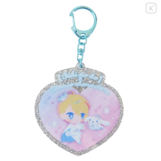 Japan Sanrio × Oshinoko Acrylic Keychain - Cinnamoroll / Glitter Heart - 1