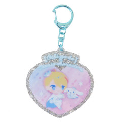 Japan Sanrio × Oshinoko Acrylic Keychain - Cinnamoroll : Glitter Heart