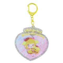 Japan Sanrio × Oshinoko Acrylic Keychain - Pompompurin : Glitter Heart