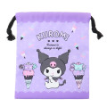 Japan Sanrio Drawstring Pouch - Kuromi / Ice Cream - 1