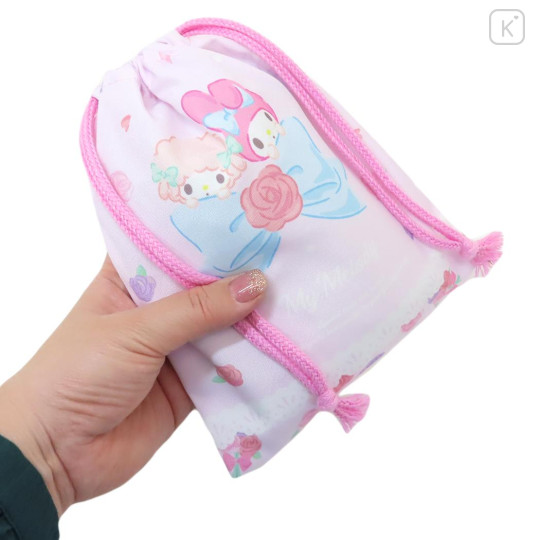 Japan Sanrio Drawstring Pouch - My Melody & My Sweet Piano Pink - 2