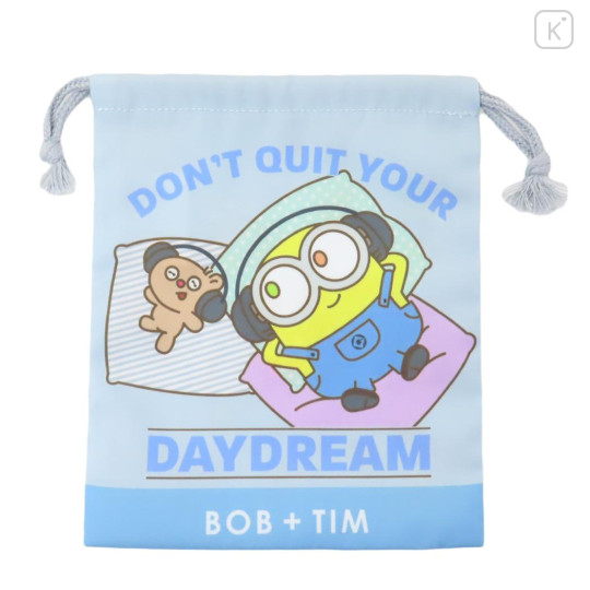 Japan Despicable Me Drawstring Bag - Bob & Bear Tim / Day Dream - 1