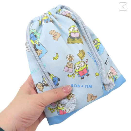 Japan Despicable Me Drawstring Bag - Bob & Bear Tim / Day Dream - 2