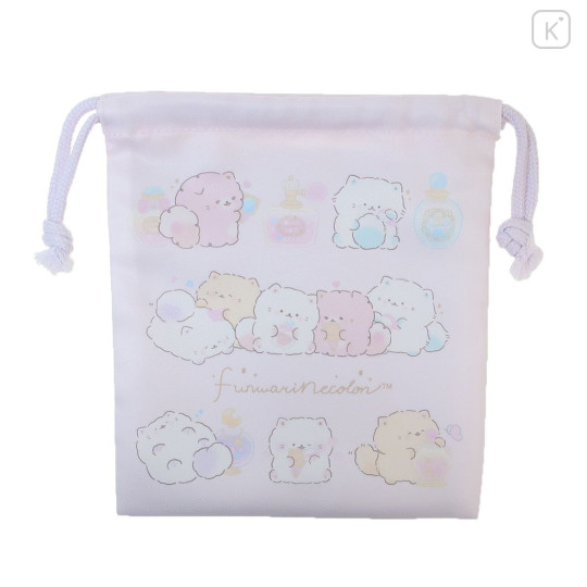 Japan San-X Drawstring Bag - Funwarinecolon / Fluffy Cat Pink - 1