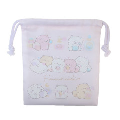 Japan San-X Drawstring Bag - Funwarinecolon / Fluffy Cat Pink