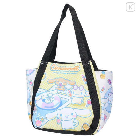 Japan Sanrio Insulated Cooler Balloon Lunch Bag - Cinnamoroll / Summer Pool Party - 1