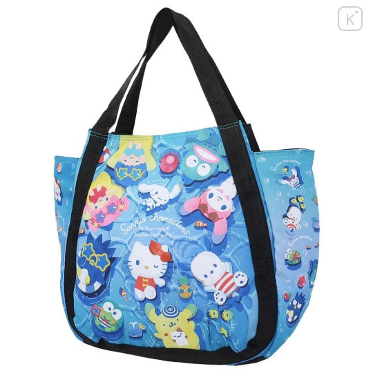 Japan Sanrio Insulated Cooler Balloon Tote Bag - Characters / Summer Pool Party - 1