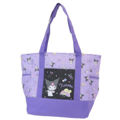 Japan Sanrio Insulated Cooler Tote Bag - Kuromi / Flower