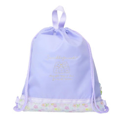 Japan San-X Gym Sack Knapsack Drawstring Backpack - Sumikko Gurashi / Purple & Gold