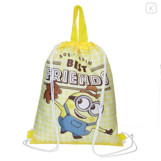 Japan Minions Gym Sack Knapsack Drawstring Backpack - Bob & Bear Tim - 2