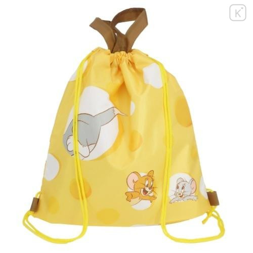 Japan Tom and Jerry Gym Sack Knapsack Drawstring Backpack - Yellow Cheese - 4