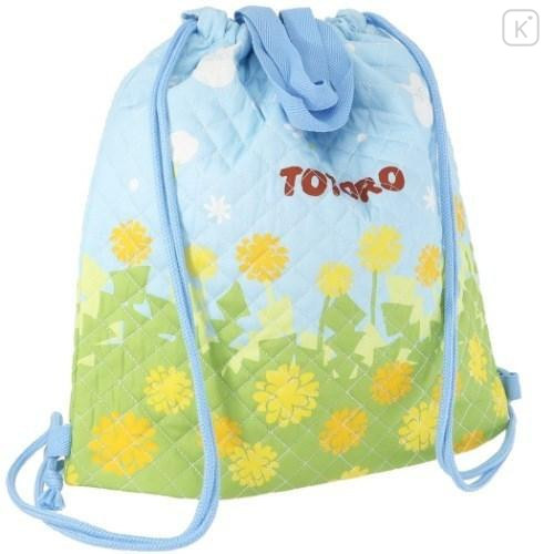 Japan Ghibli Gym Sack Knapsack Drawstring Backpack - My Neighbor Totoro / Quilted Spring - 4