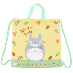 Japan Ghibli Gym Sack Knapsack Drawstring Backpack - My Neighbor Totoro / Quilted Autumn