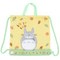 Japan Ghibli Gym Sack Knapsack Drawstring Backpack - My Neighbor Totoro / Quilted Autumn - 1