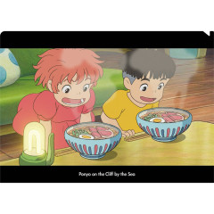 Japan Ghibli A4 Clear File Folder - Ponyo / Movie Scene Yummy