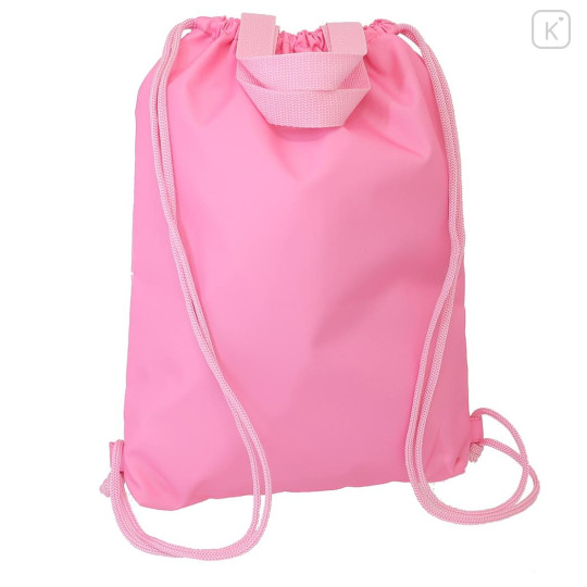 Japan Disney Gym Sack Knapsack Drawstring Backpack - Princess / Pink - 2