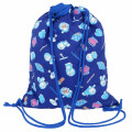 Japan Doraemon Gym Sack Knapsack Drawstring Backpack - Navy / Quilted - 2