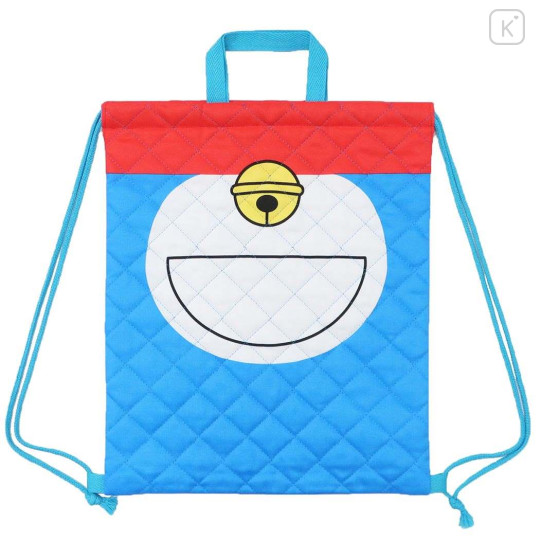 Japan Doraemon Gym Sack Knapsack Drawstring Backpack - Quilted - 1