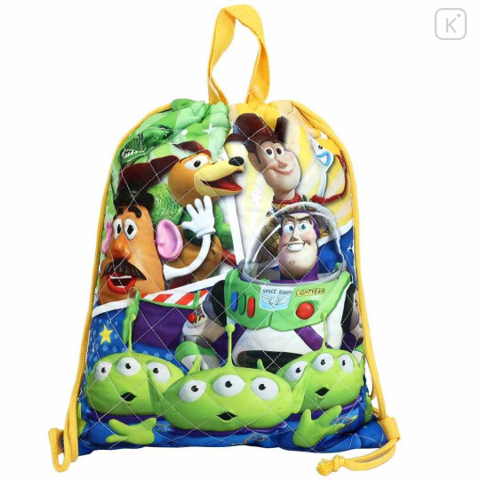 Japan Disney Gym Sack Knapsack Drawstring Backpack - Toy Story / Quilted - 1