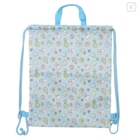 Japan San-X Gym Sack Knapsack Drawstring Backpack - Sumikko Gurashi / Mysterious Friends Blue - 1