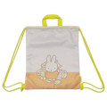 Japan Miffy Gym Sack Knapsack Drawstring Backpack - Orange & Beige - 1