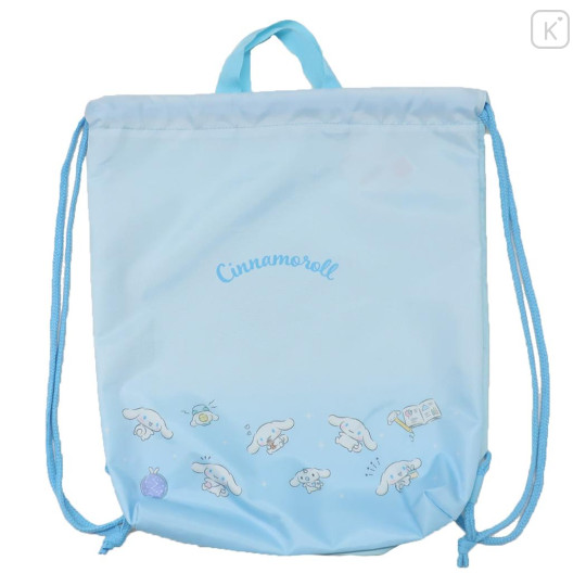 Japan Sanrio Gym Sack Knapsack Drawstring Backpack - Cinnamoroll / Milk - 1