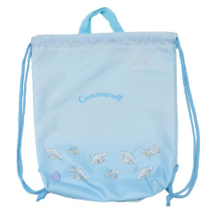 Japan Sanrio Gym Sack Knapsack Drawstring Backpack - Cinnamoroll / Milk