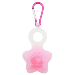 Japan Kirby Towel Holder Plastic Bottle Holder with Carabiner - Pink Star