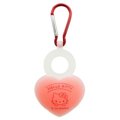 Japan Sanrio Towel Holder Plastic Bottle Holder with Carabiner - Hello Kitty / Heart