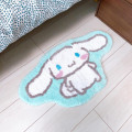 Japan Sanrio Soft Fluffy Die-Cut Carpet Mat - Cinnamoroll / Smile - 3