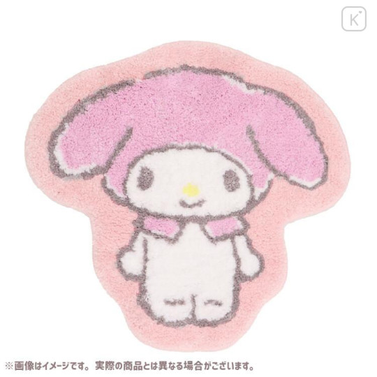 Japan Sanrio Soft Fluffy Die-Cut Carpet Mat - My Melody / Smile - 1