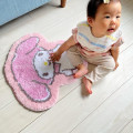 Japan Sanrio Soft Fluffy Die-Cut Carpet Mat - My Melody / Smile - 3