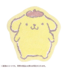 Japan Sanrio Soft Fluffy Die-Cut Carpet Mat - Pompompurin / Smile