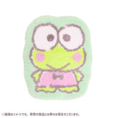 Japan Sanrio Soft Fluffy Die-Cut Carpet Mat - Keroppi / Smile