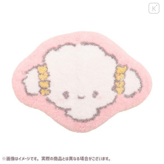 Japan Sanrio Soft Fluffy Die-Cut Carpet Mat - Cogimyun / Smile - 1