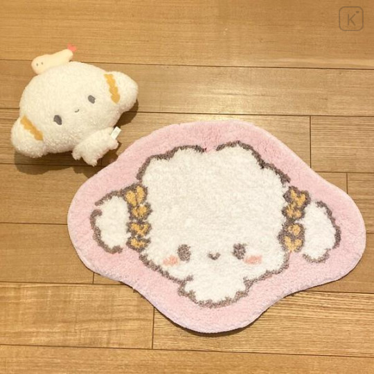 Japan Sanrio Soft Fluffy Die-Cut Carpet Mat - Cogimyun / Smile - 2