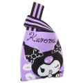 Japan Sanrio Jacquard Woven Mini Tote Bag - Kuromi / Kiss - 2