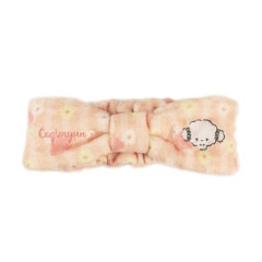 Japan Sanrio Fluffy Hair Turban - Cogimyun / Stripe Flower