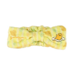 Japan Sanrio Fluffy Hair Turban - Gudetama / Stripe Flower